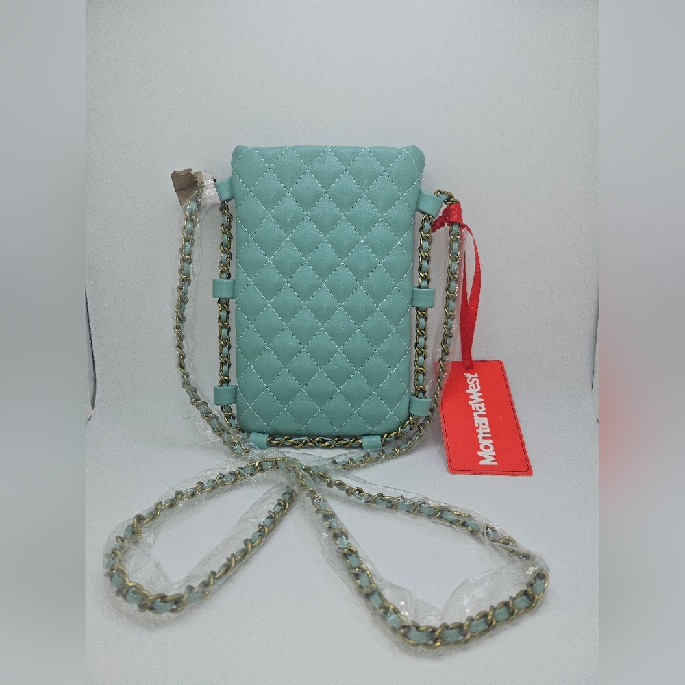Montana West Small Crossbody Quilted Cell Phone Purse - Picture 6 of 10